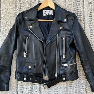 Acne Studios Brock Leather Jacket sz 36